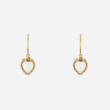 White Heart Clip-On Earrings - SOMIY