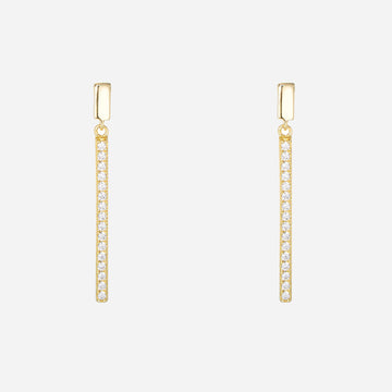 Diamond wire Clip Chain Earrings - SOMIY