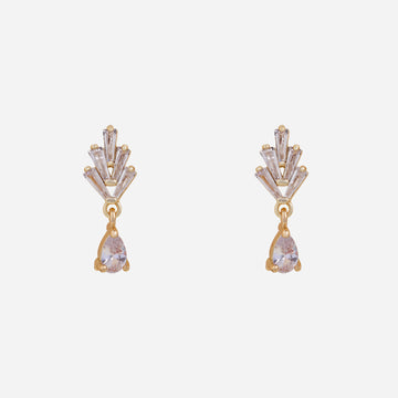 Crystal Clip-on Chain Earrings - SOMIY