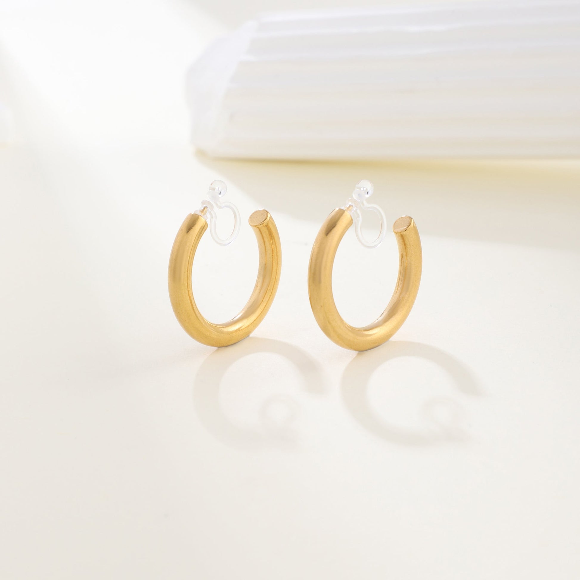 hoop clip-on earrings by SOMIY – pain-free non-pierced jewelry for everyday wear