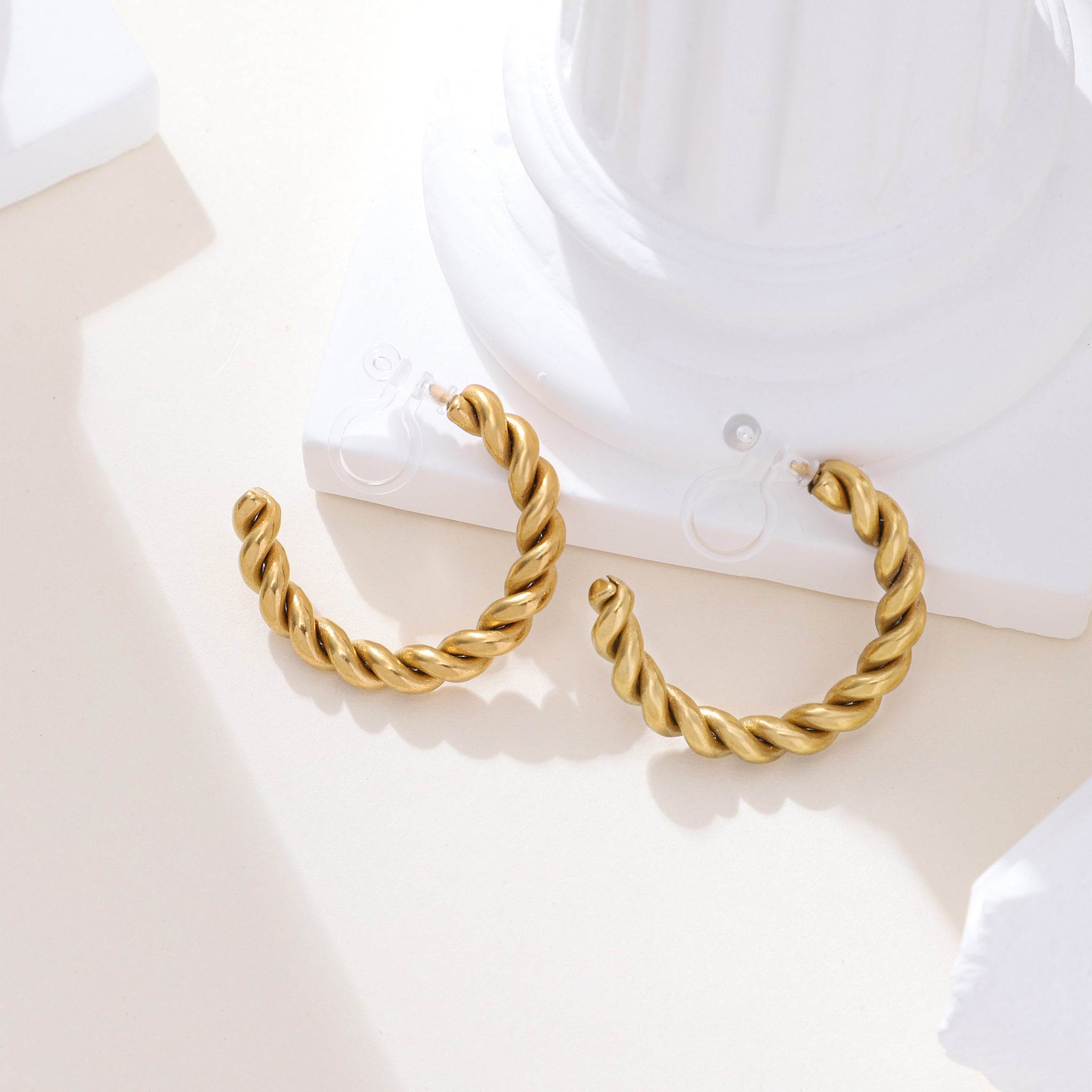hoop clip-on earrings by SOMIY – pain-free non-pierced jewelry for everyday wear