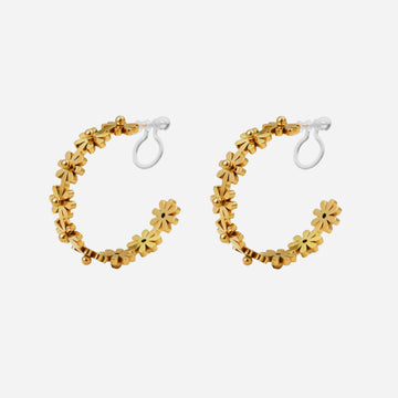 Wreath Size Clip-On Hoop Earrings - SOMIY