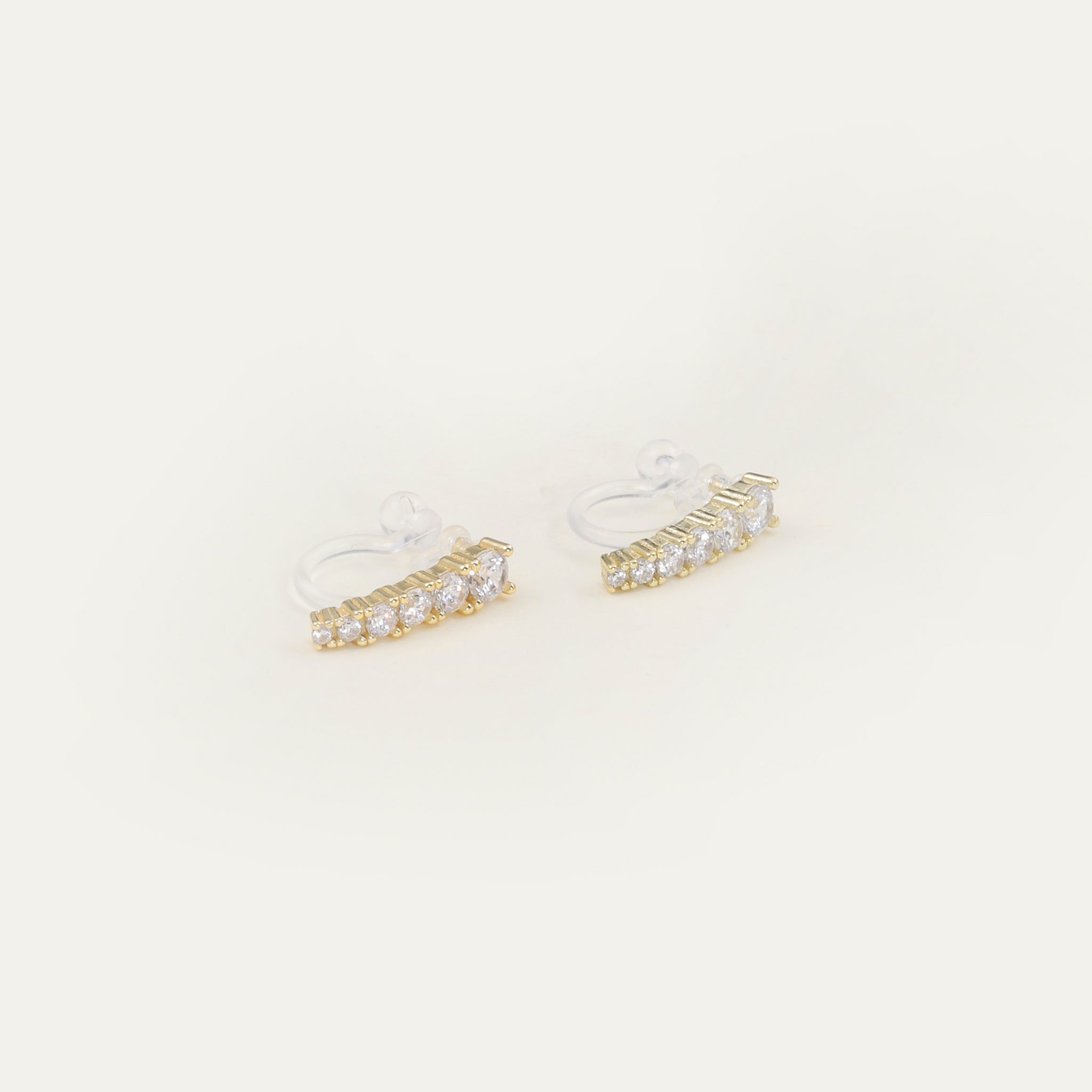 CZstud clip-on earrings by SOMIY – pain-free non-pierced jewelry for everyday wear