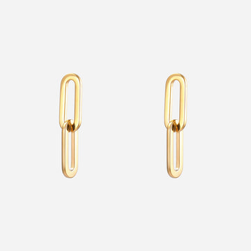 Interlocking Clip-On Chain Earrings