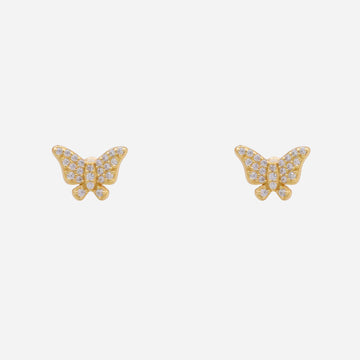 Gold Silver Resin CZstud clip-on earrings by SOMIY – pain-free non-pierced jewelry for everyday wear