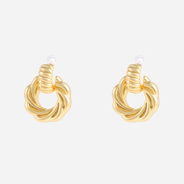 Twist door knocker Clip-On Stud Earrings - SOMIY