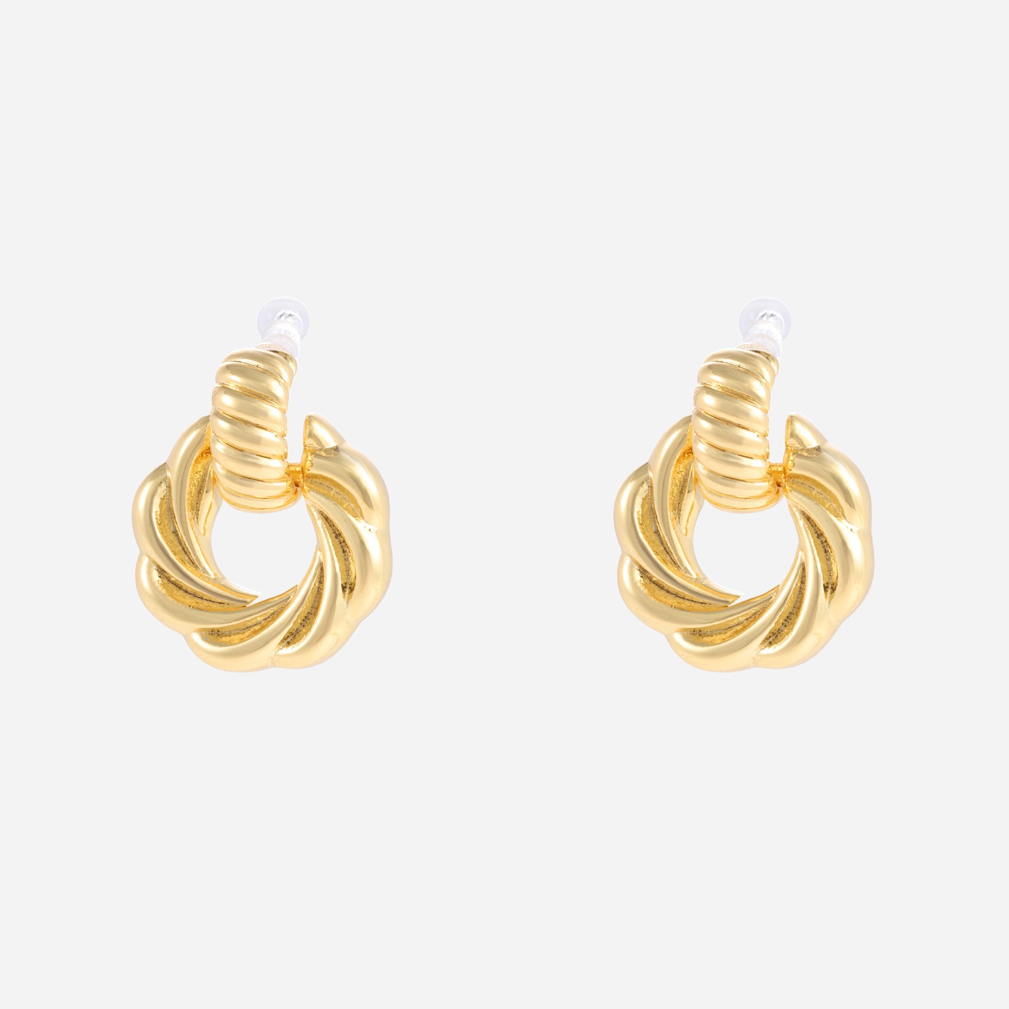 Gold Resinstud clip-on earrings by SOMIY – pain-free non-pierced jewelry for everyday wear