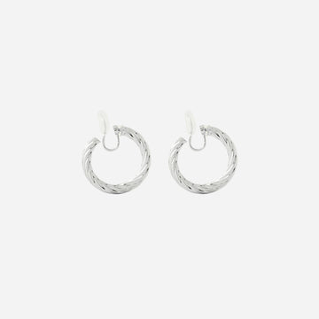 Medium Twist Hoop Clip-On Earrings - SOMIY