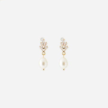 Pearl Drop Clip-On Earrings - SOMIY