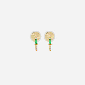 Gold Resin Pavehoop clip-on earrings by SOMIY – pain-free non-pierced jewelry for everyday wear