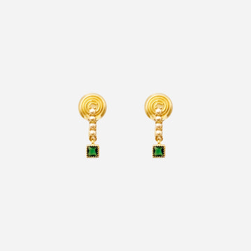 Gold Pearl Resin Crystaldangle clip-on earrings by SOMIY – pain-free non-pierced jewelry for everyday wear