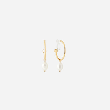 Minimalist Pearl Drop Clip-On Earrings - SOMIY