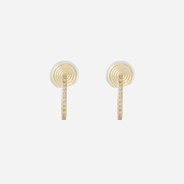 Pavé Hoop Clip-On Earrings - SOMIY