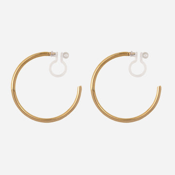 Large Size Clip-On Hoop Earrings