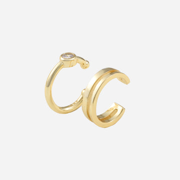 Diamond and double Ear Cuff - SOMIY