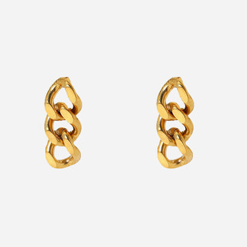 Cuban Chain Clip Earrings - SOMIY