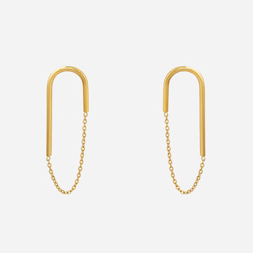 U-shaped Clip-On Chain Earrings - SOMIY