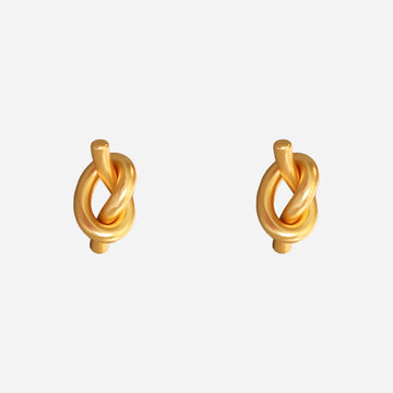 Rocky Clip-On Stud Earrings - Gold - SOMIY