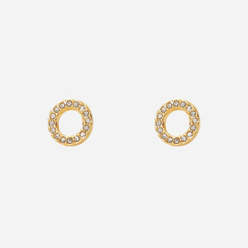 Gold Resin CZstud clip-on earrings by SOMIY – pain-free non-pierced jewelry for everyday wear