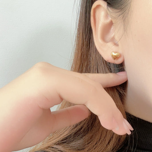 Small Heart Clip-On Stud Earrings