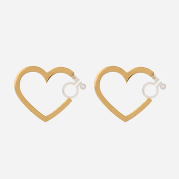 Gold Resinhoop clip-on earrings by SOMIY – pain-free non-pierced jewelry for everyday wear