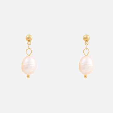 aila Pearl Clip-On Chain Earrings - SOMIY