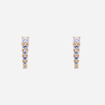 Simple zircon Clip-On Stud Earrings - SOMIY