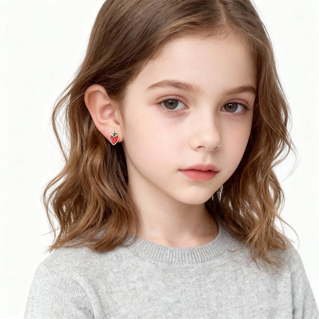 Strawberry Cutie Clip On Earrings