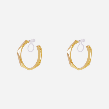 Orecchini clip clip d'argento minimalista