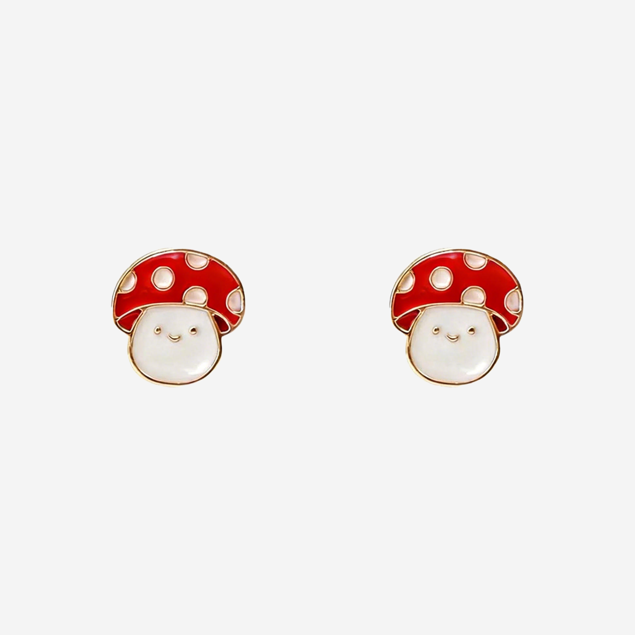 Cute Mushroom Clip-On Earrings for Girls