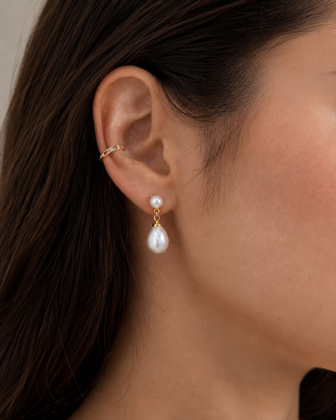 Classic Pearl Clip-On Drop Earrings