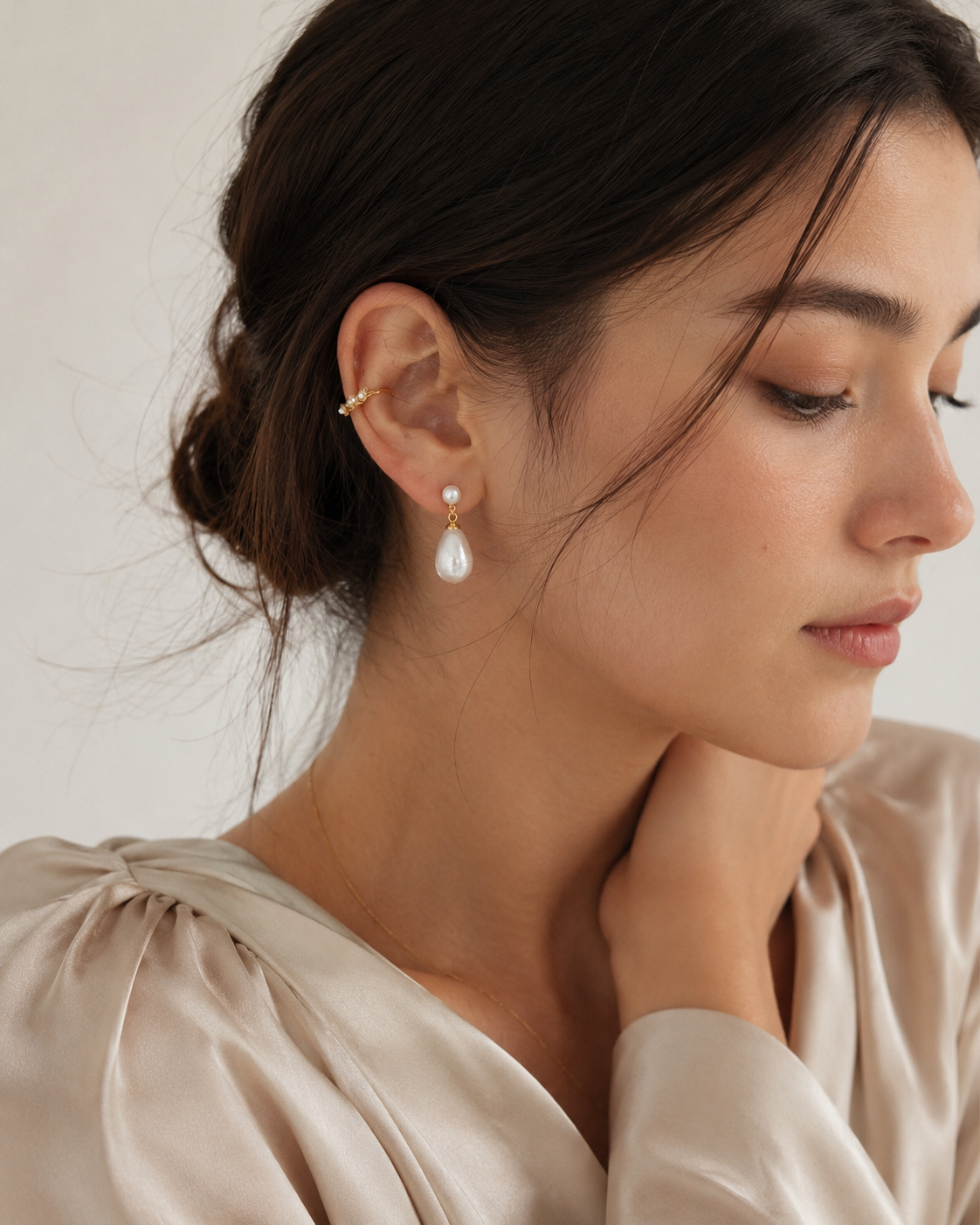 Classic Pearl Clip-On Drop Earrings