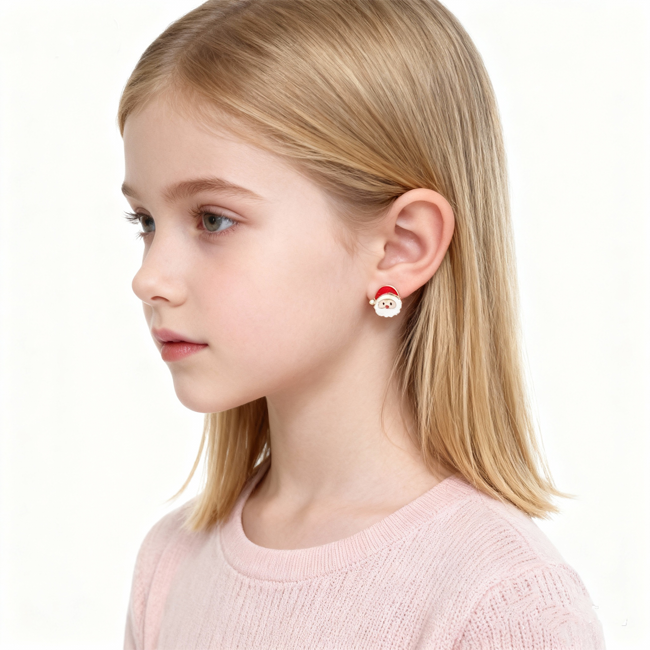 Schattige kerstman schattige clip-on oorbellen