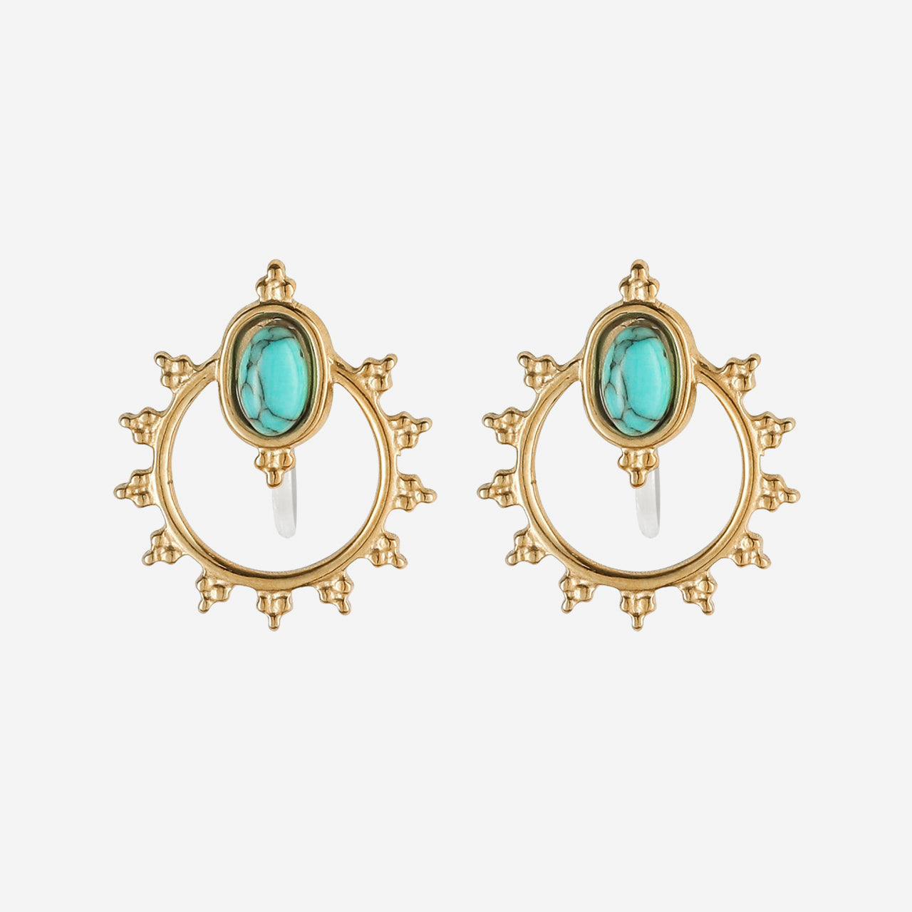 Amazon.com: Lucky Brand Turquoise Coin Drop Earrings, Silver, One Size:  Clothing, Shoes & Jewelry