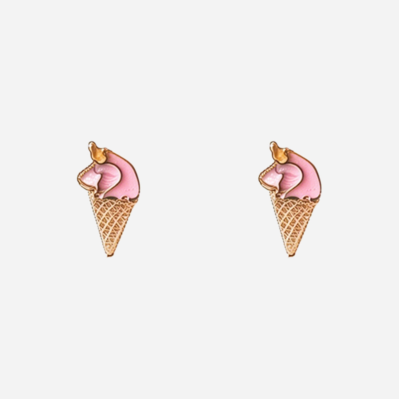 Cute Ice cream Clip-On Earrings for Girls