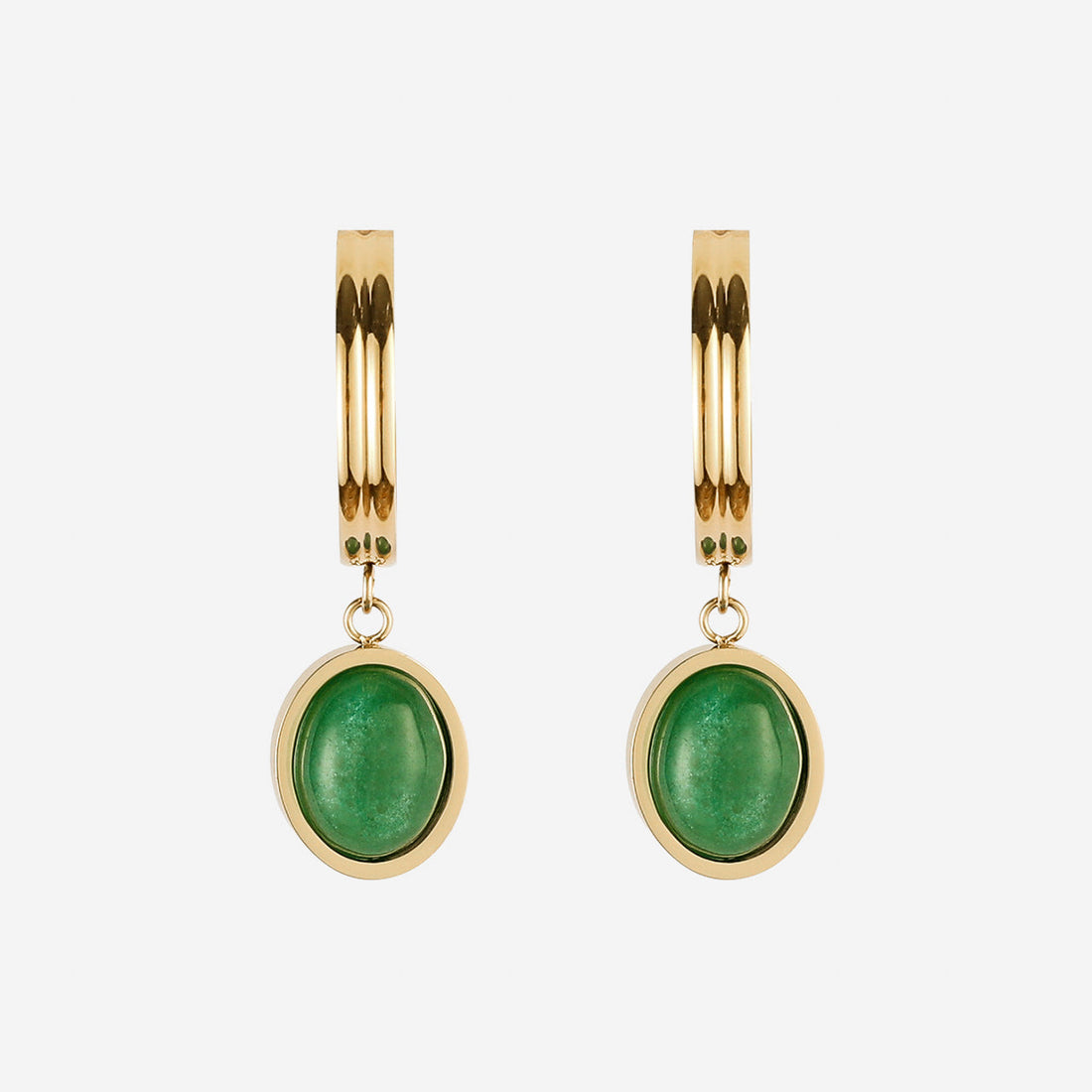 Gold Resinhoop clip-on earrings by SOMIY – pain-free non-pierced jewelry for everyday wear