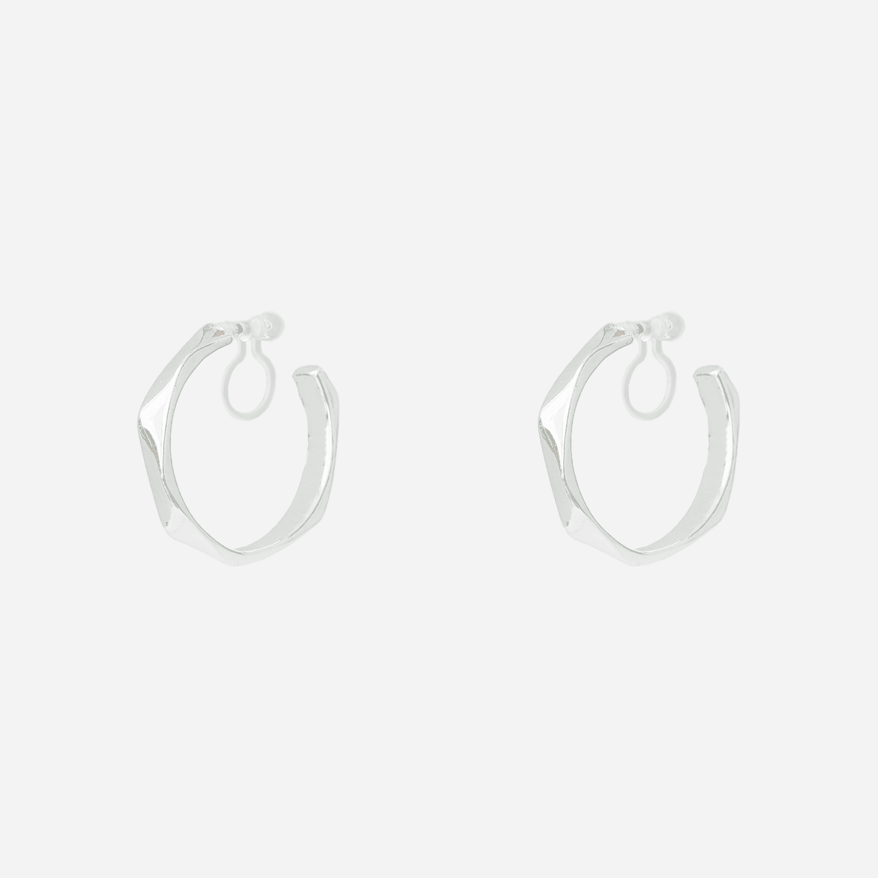 Orecchini clip clip d'argento minimalista