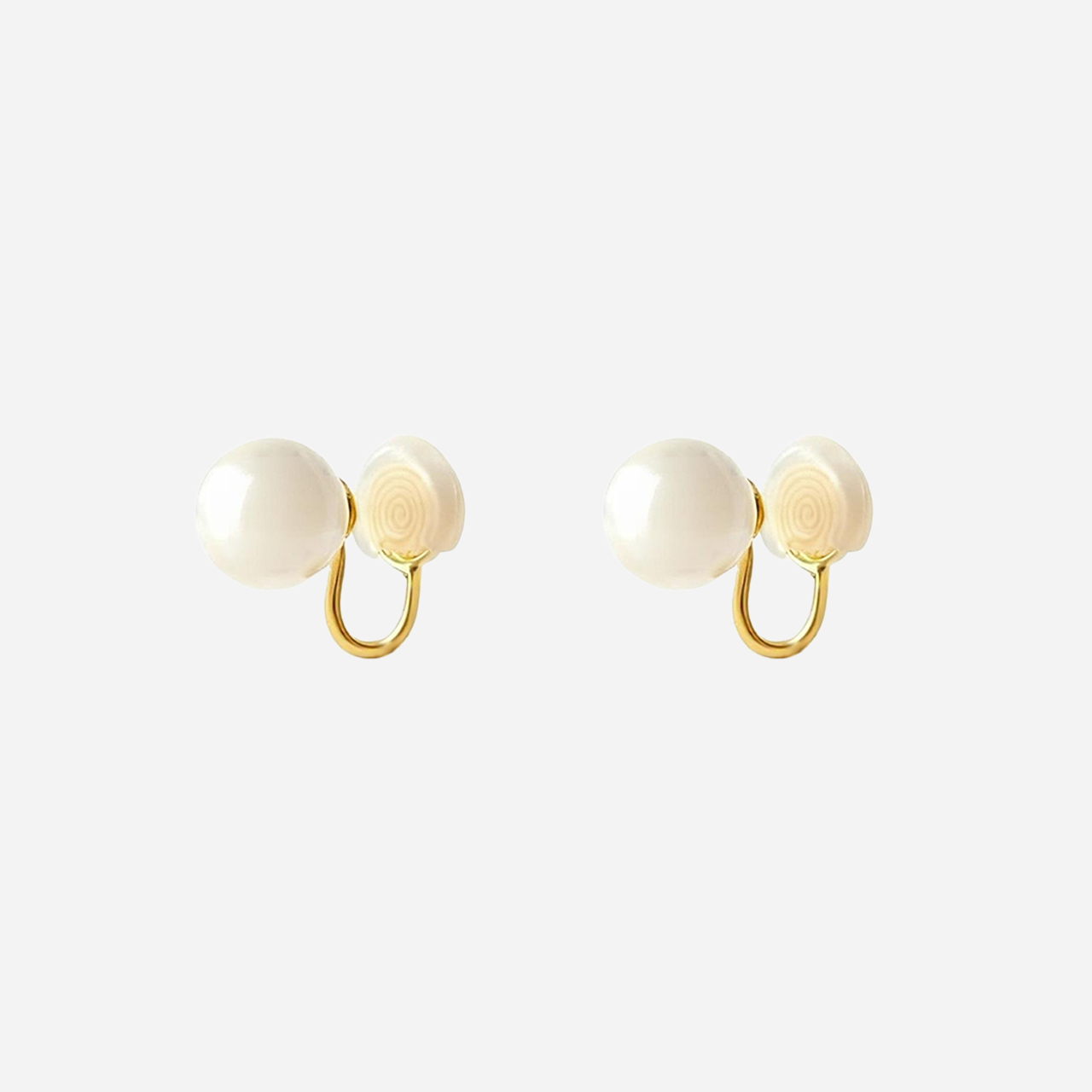 Aretes Pequeños De Aro Con Clip Daily - Dorado
