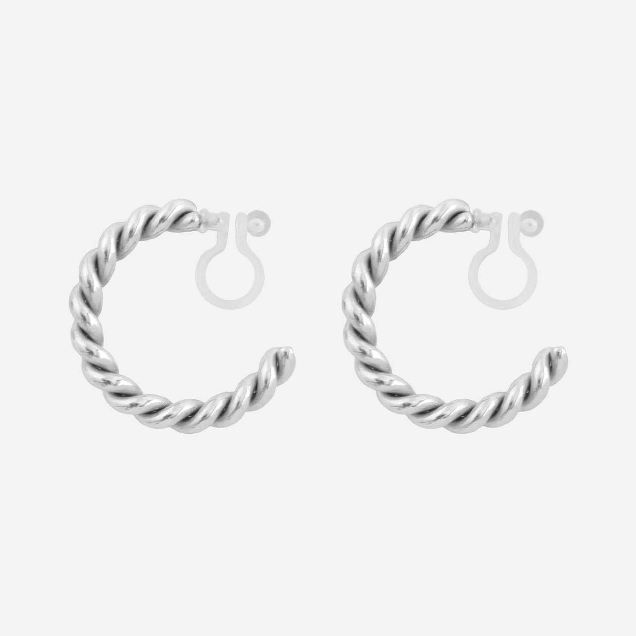 Medium Spiral Clip-On Hoop Earrings