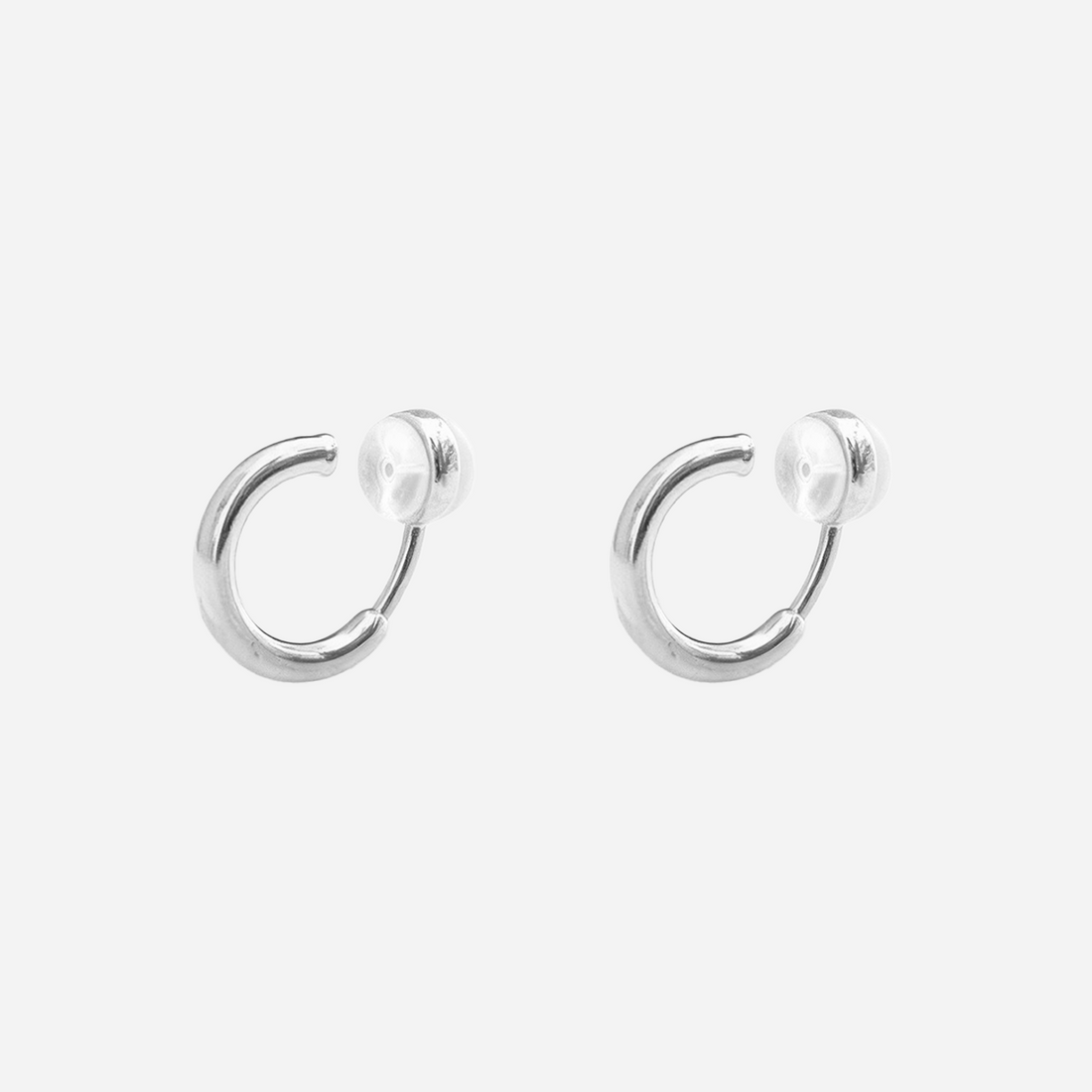 Small Thin Hoop Clip-On Earrings for non-pierced ears by SOMIY