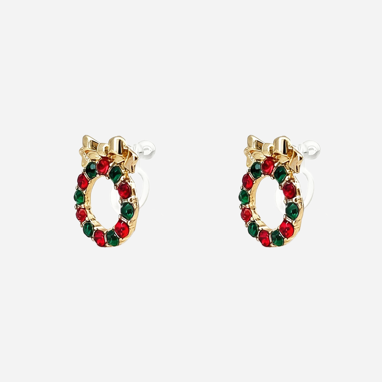 Kerstkrans Cutie Clip On Oorbellen
