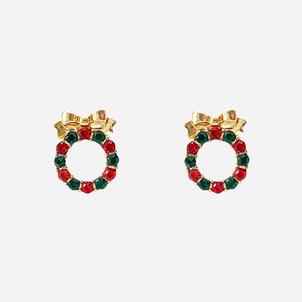 Kerstkrans Cutie Clip On Oorbellen