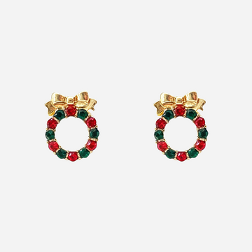 Kerstkrans Cutie Clip On Oorbellen