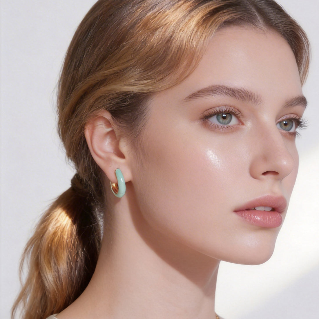 Polished Classic Daily Hoop Clip-On Earrings by SOMIY