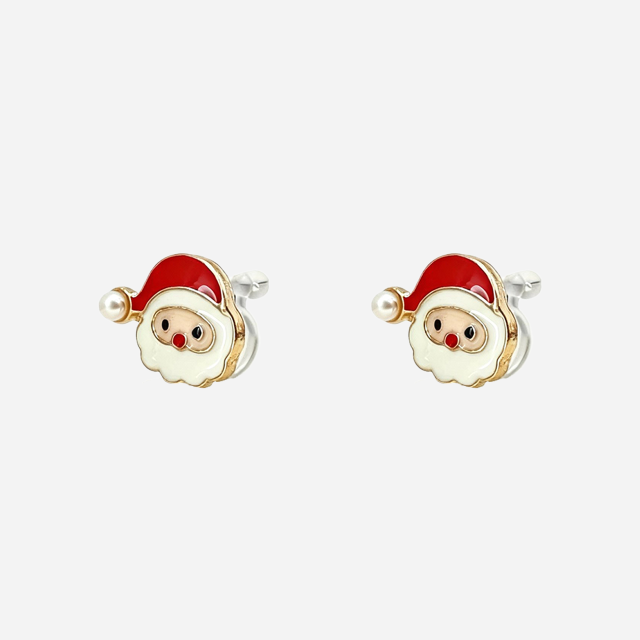 Schattige kerstman schattige clip-on oorbellen