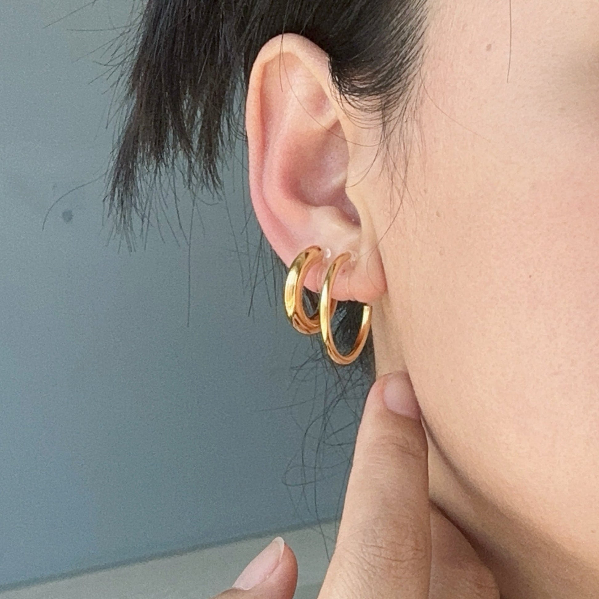hoop clip-on earrings by SOMIY – pain-free non-pierced jewelry for everyday wear
