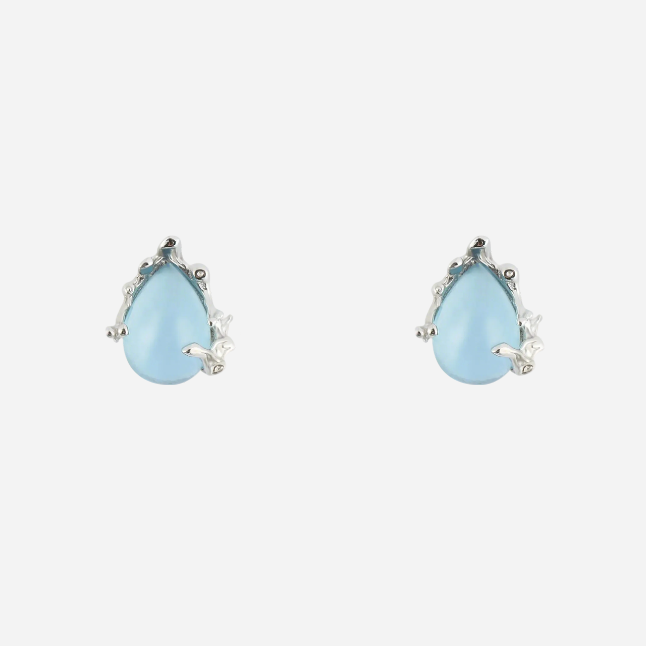 Drop Clip on Earrings-Silver