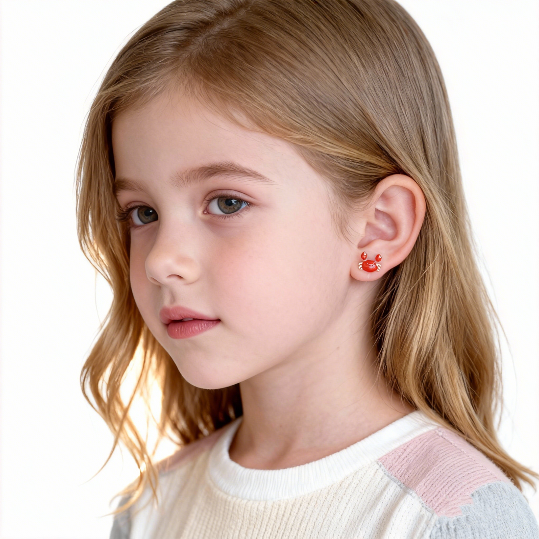 Cute Crab Clip-On Earrings for Girls by SOMIY