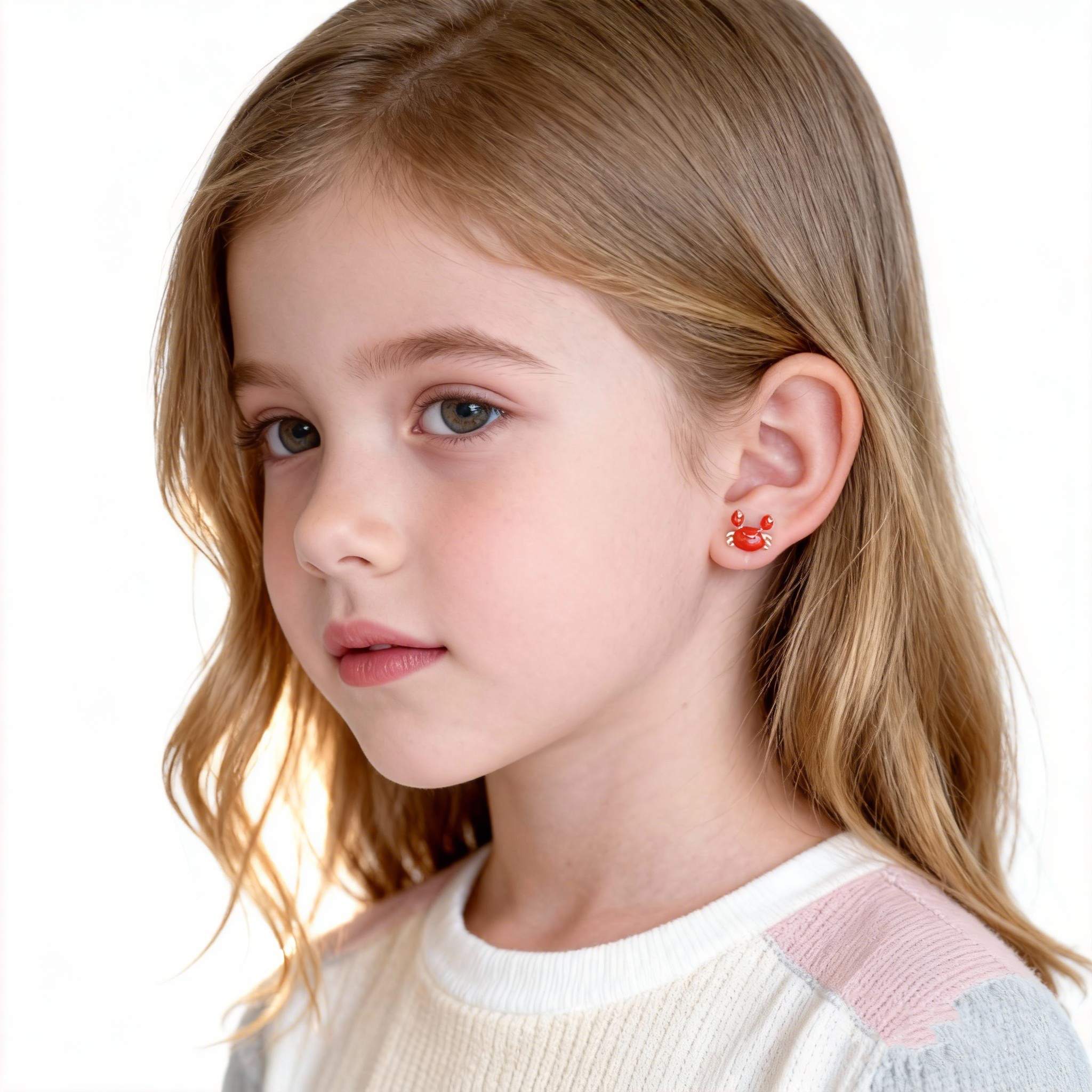 Cute Crab Clip-On Earrings for Girls by SOMIY