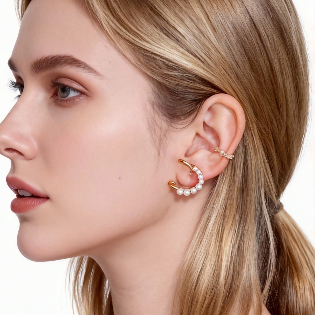 Small Heart Stud Clip-On Earrings image 3 by SOMIY
